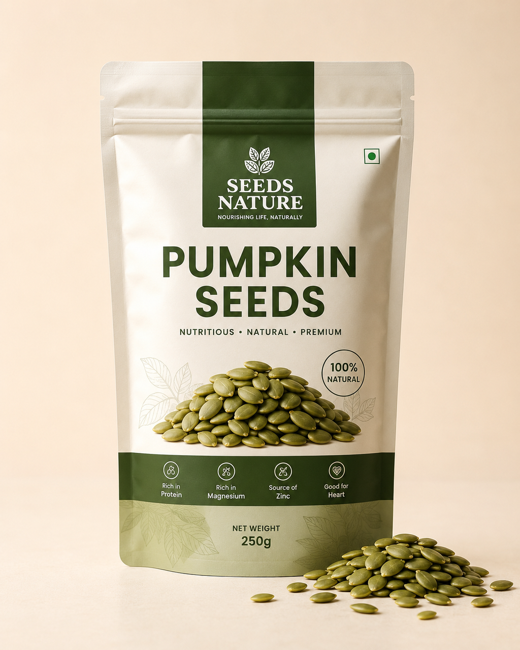 SEEDS NATURE Premium Pumpkin Seeds – 250g